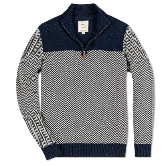 New  Men's Hope and Henry Half Zip Pullover Sweater - Picture 2 of 6